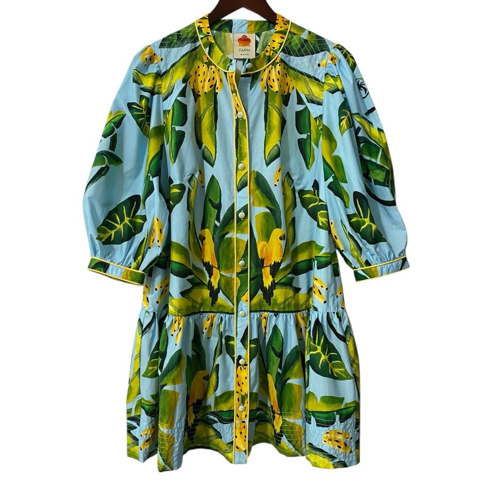 NWT FARM Rio Summer Foliage Dress Size M - Picture 5 of 10